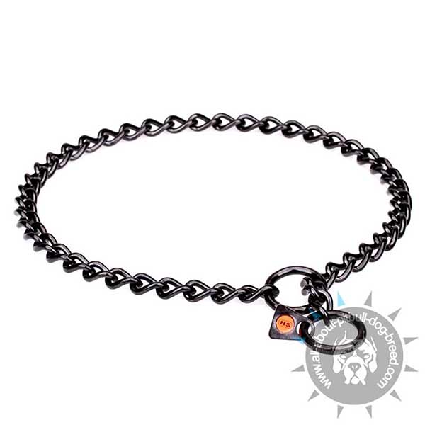 Pitbull HS Choke Collar of Black Stainless Steel