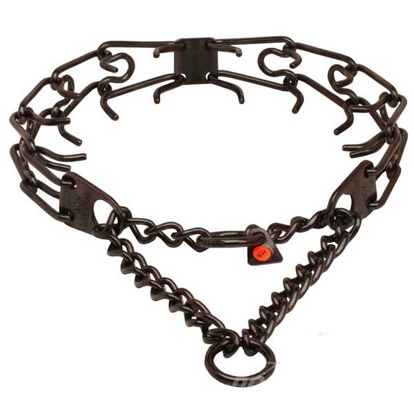 Black Stainless Pitbull Prong Collar