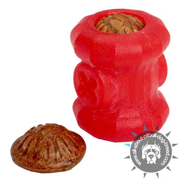 Rubber Pitbull Chewing  Treat Toy