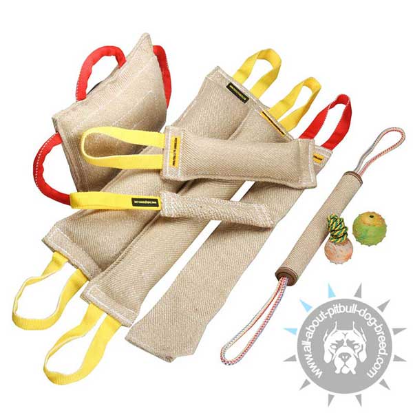 Wonderful Set of Jute Bite Tugs for Pitbull Training