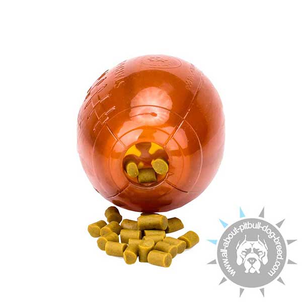Rubber Ball for Treats and Kibbles Dispensing