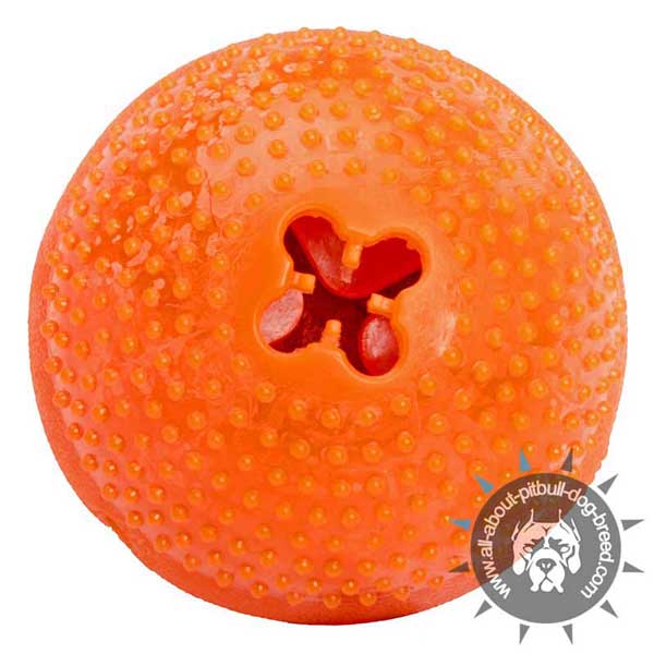 Ribbed Surface Rubber Chew Toy 
