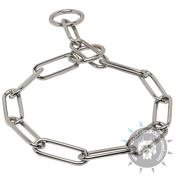 Chrome Plated Choke Collar with Smooth Surface