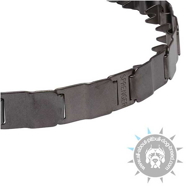 Obedience Training Sport Collar of Black Stainless Steel