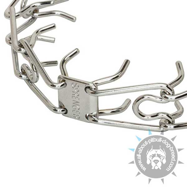 Chrome Plated Pinch Collar with Smooth Prongs