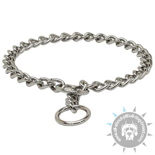 Chrome Plated Choke Collar with Smooth Surface