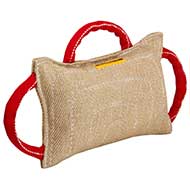 Dog Bite Pad Made of Jute with 3 Handles for American Pitbull Terrier