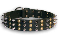 Spikes Black collar 26'' for PITBULL /26 inch dog collar-S59