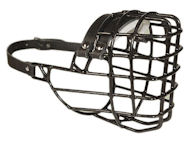 Pitbull Cage Dog MUZZLE for winter with rubber nose padded